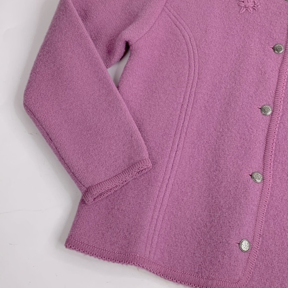 Pendleton Vintage Wool Button up Sweater Cardigan Purple Lavender Size Medium - Picture 4 of 13